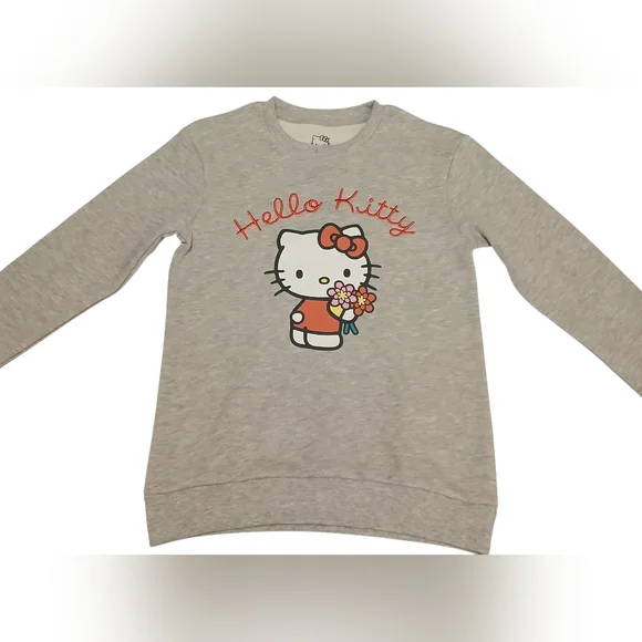 Hello Kitty Gray Pullover Sweatshirt - Size M - NWOT - Picture 1 of 8
